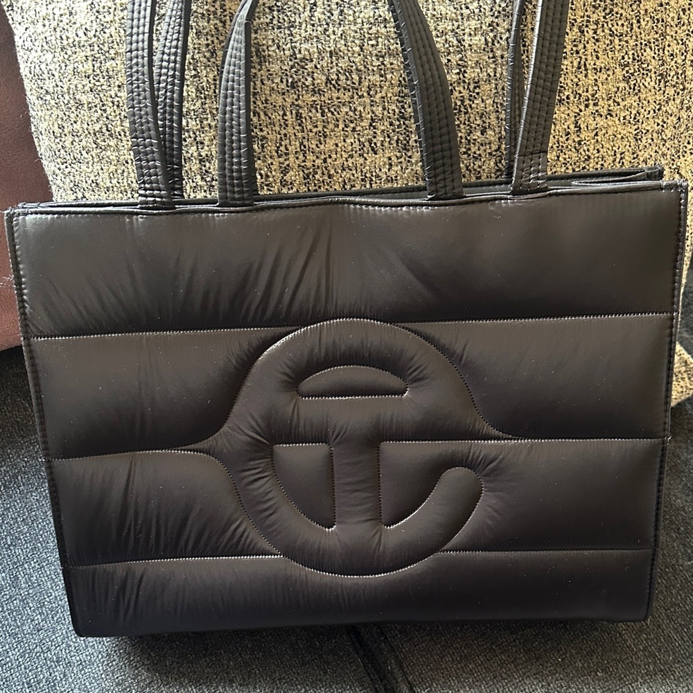 Telfar Black Quilted Tote Bag (limited edition)